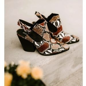 Snakeskin Booties